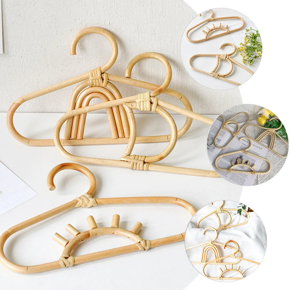 

Premium Rattan Baby Hangers Kids Clothes Organizer Closet Hanger Infant Toddler Nursery Small Space Storage Heavy Duty