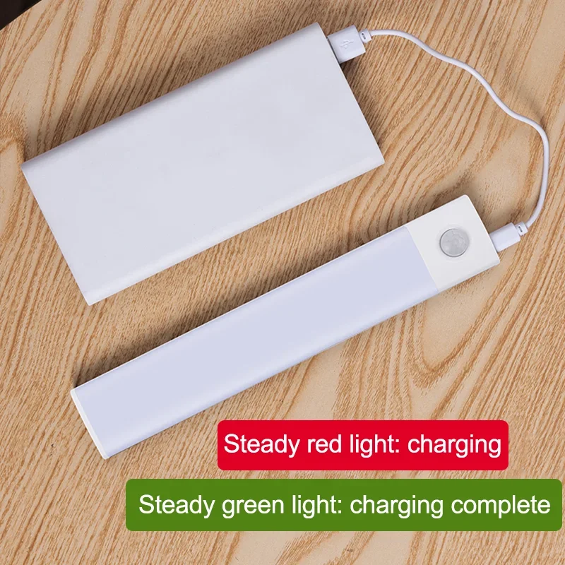 10/20/30/40/60CM Night Light USB Rechargeable Motion Sensor Led Light Wireless Led Lamp for Kitchen Cabinet Bedroom Wardrobe