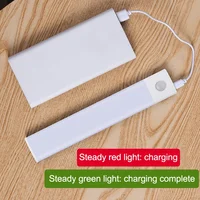 10/20/30/40/60CM Night Light USB Rechargeable Motion Sensor Led Light Wireless Led Lamp for Kitchen Cabinet Bedroom Wardrobe 6