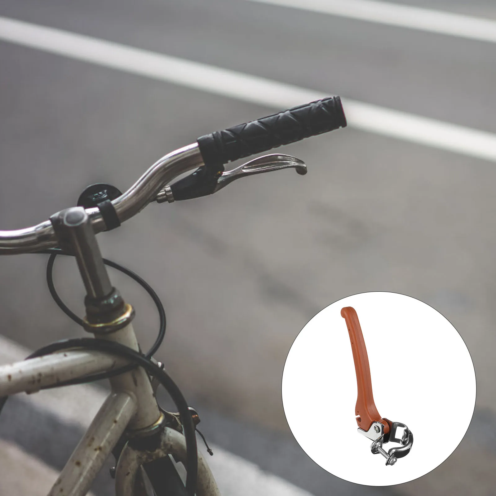

2pcs Aluminum Alloy Bike Brake Handle Sturdy Durable Bicycle Brake Lever Smooth Surface Metal Braking Handlebar Accessories For