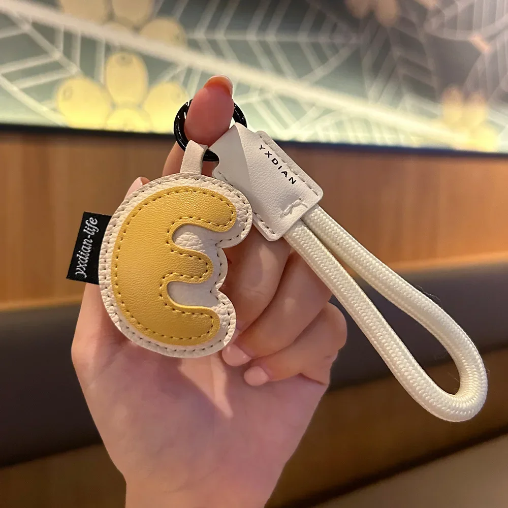 Mixed Color Pu Leather Letter Key Chains A-Z Initial Alphabet