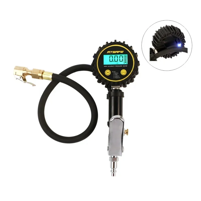 Durable Digital 200psi Tire Bar Pressure Inflator Gauge For Inflating Car Tire Pressure Psi Pressure Gauge