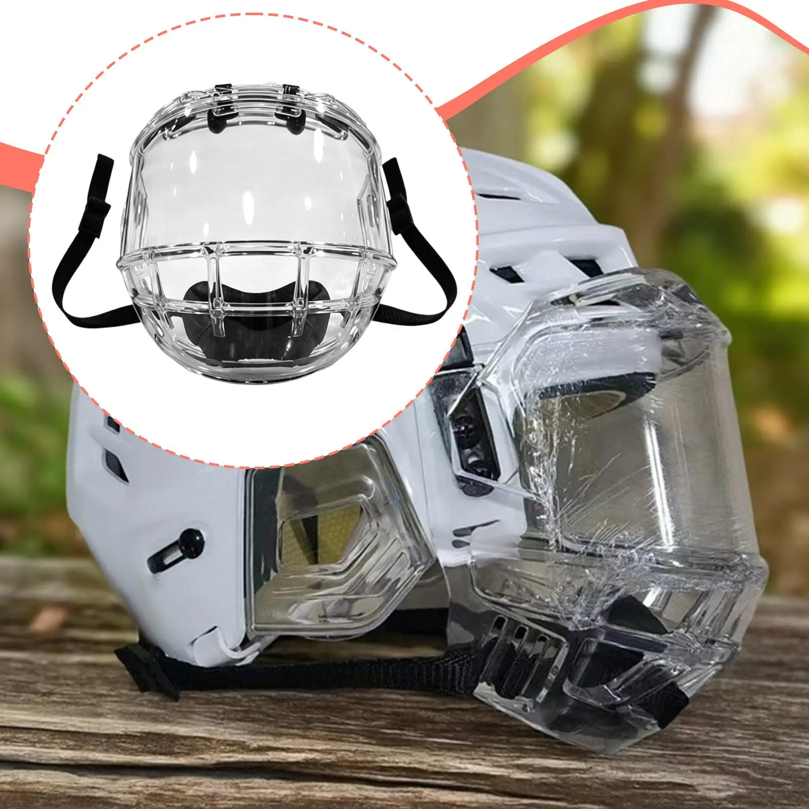 

Premium Ice Hockey Helmet Visor Anti Fog Anti Scratch Full Shield Ergonomic Accessory for Youth and Adult Helmets
