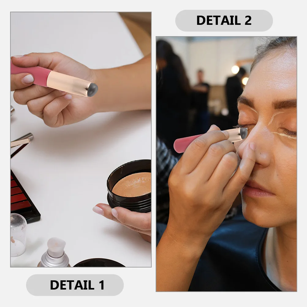 4-delige make-upborstel voor lippen, zachte siliconen lippenborstel applicator, geschikt voor lipgloss, balsem, lippenstift en concealer, voor thuisgebruik.