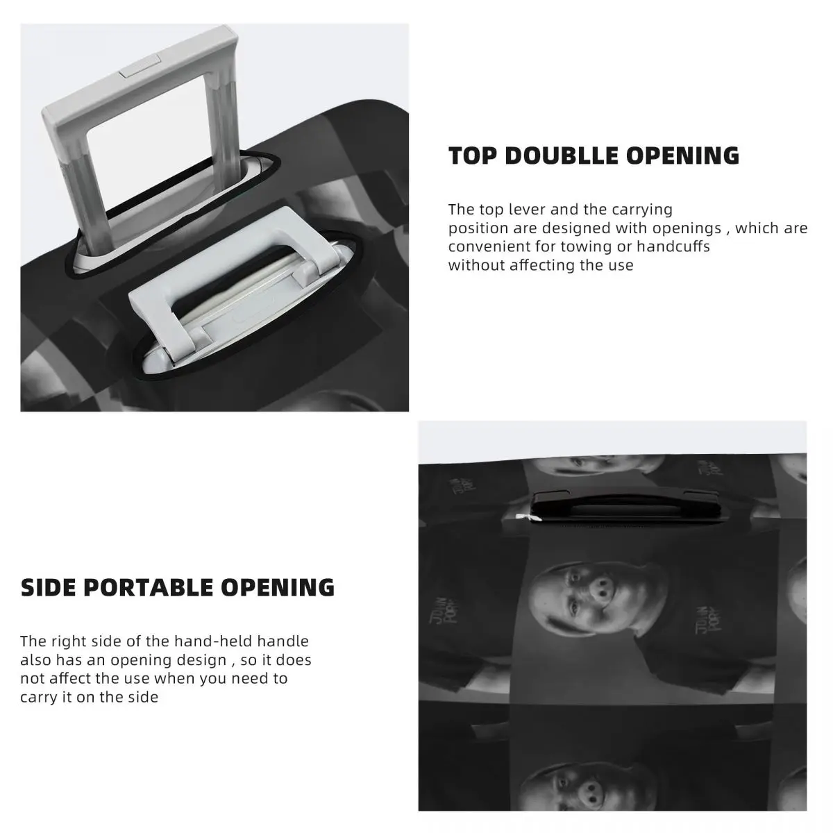 ปลอกคลุมกระเป๋าเดินทางแบบยืดหยุ่นสำหรับกระเป๋าขนาด 18-32 นิ้ว ยี่ห้อ John Pork