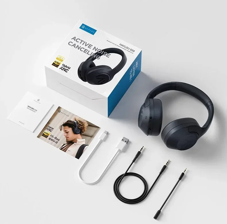 Haylou S30 Wireless Headset With Microphone Bluetooth Anc Long Endurance Active Noise Reduction Headsets Custom Headphone