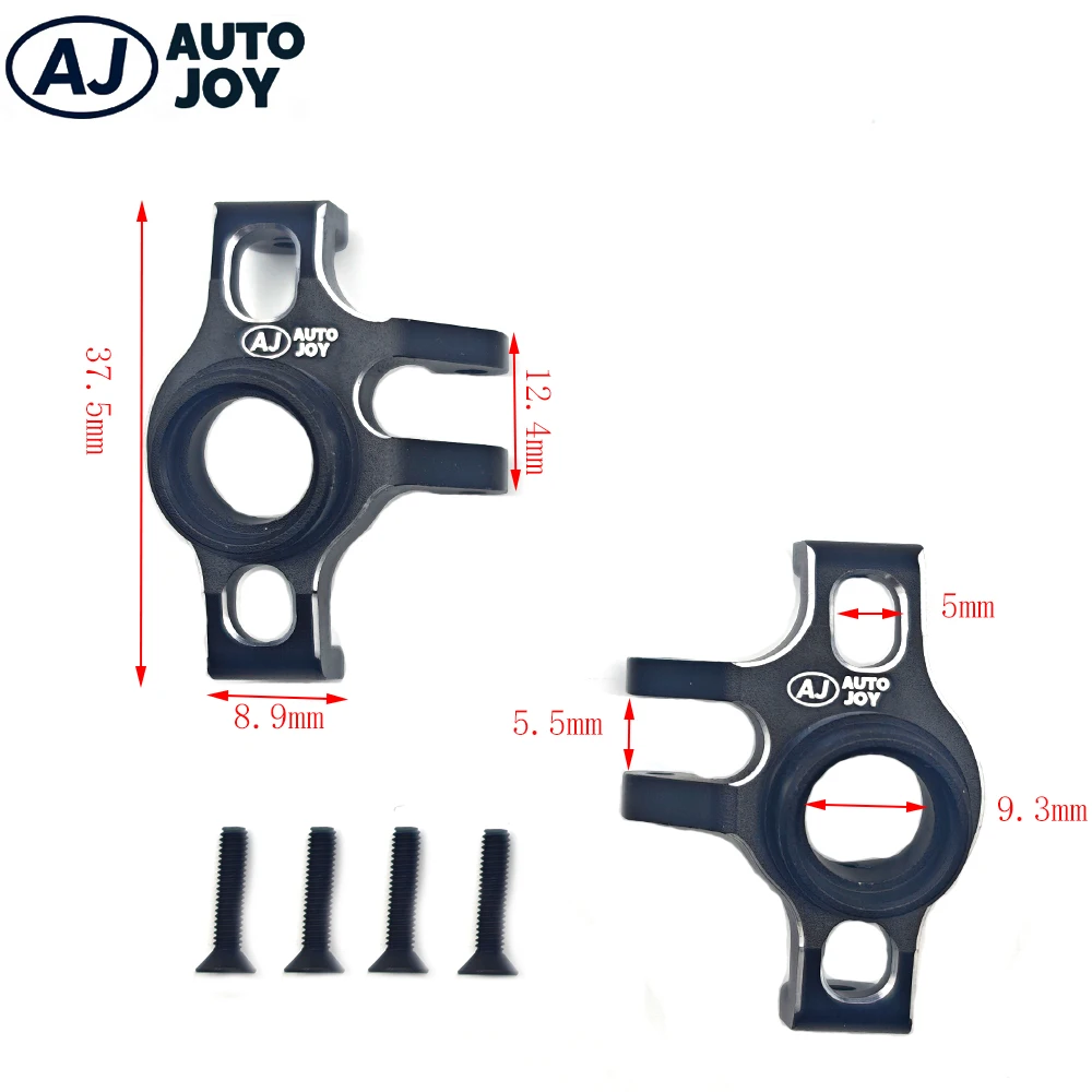 AUTO JOY  Aluminum Front Hub Knuckle Arm Upgrade Parts for ARRMA 1/18 MOJAVE RC Car,Red Anodized Metal Steering Knuckle