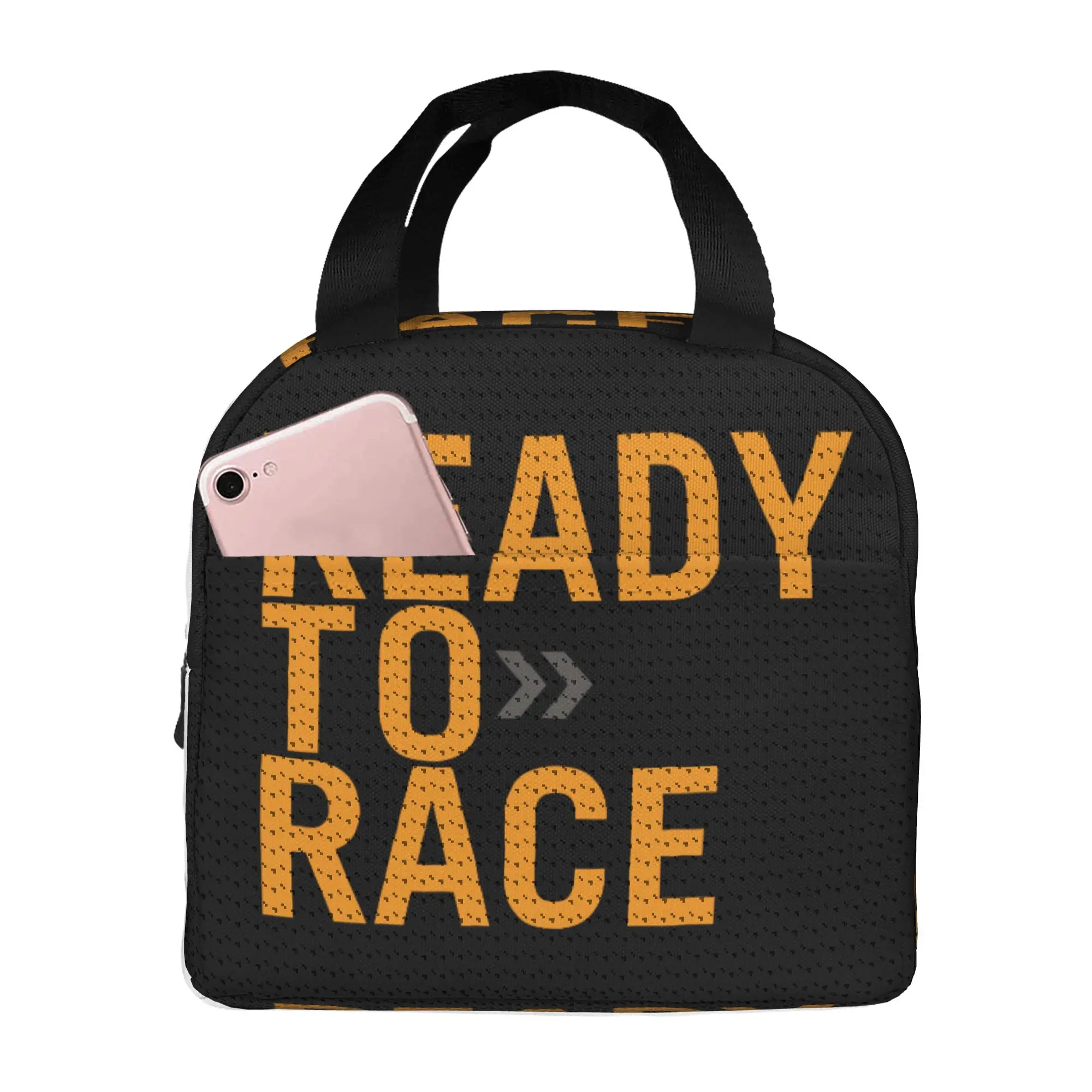 Ready To Race Insulated Lunch Bags Women Motorcycle Rider Racing Sport Resuable Thermal Cooler Food Lunch Box Work School Travel