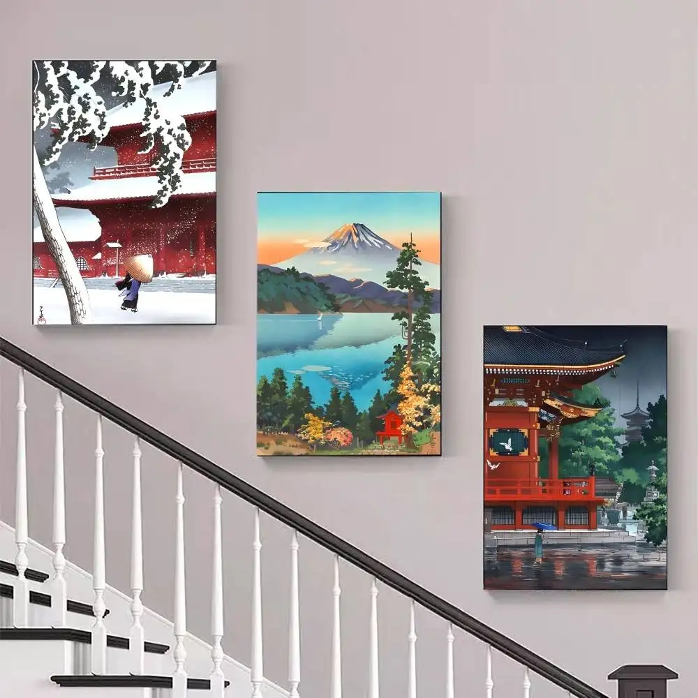 Cherry Blossoms Japanese Ukiyo-e Landscape Art Poster Paper Print Art Painting Decoration Posters Living Room Quality Canvas Vi