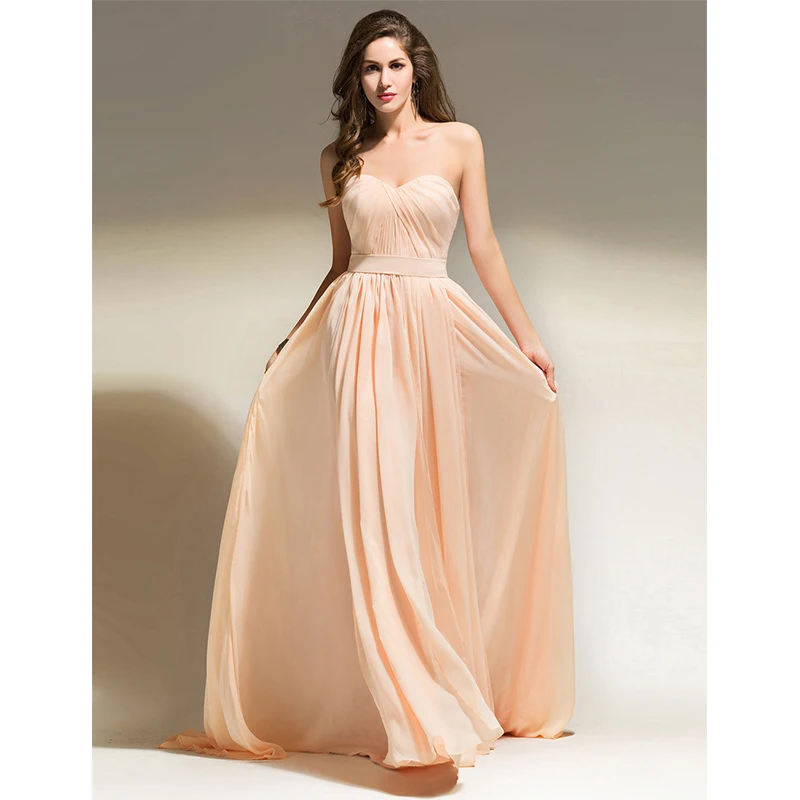 

Beauty-Emily Women Classic Elegant Evening Dress Sleeveless Backless Tube Top Sexy Dress Formal Banquet Solid Color Long Dress