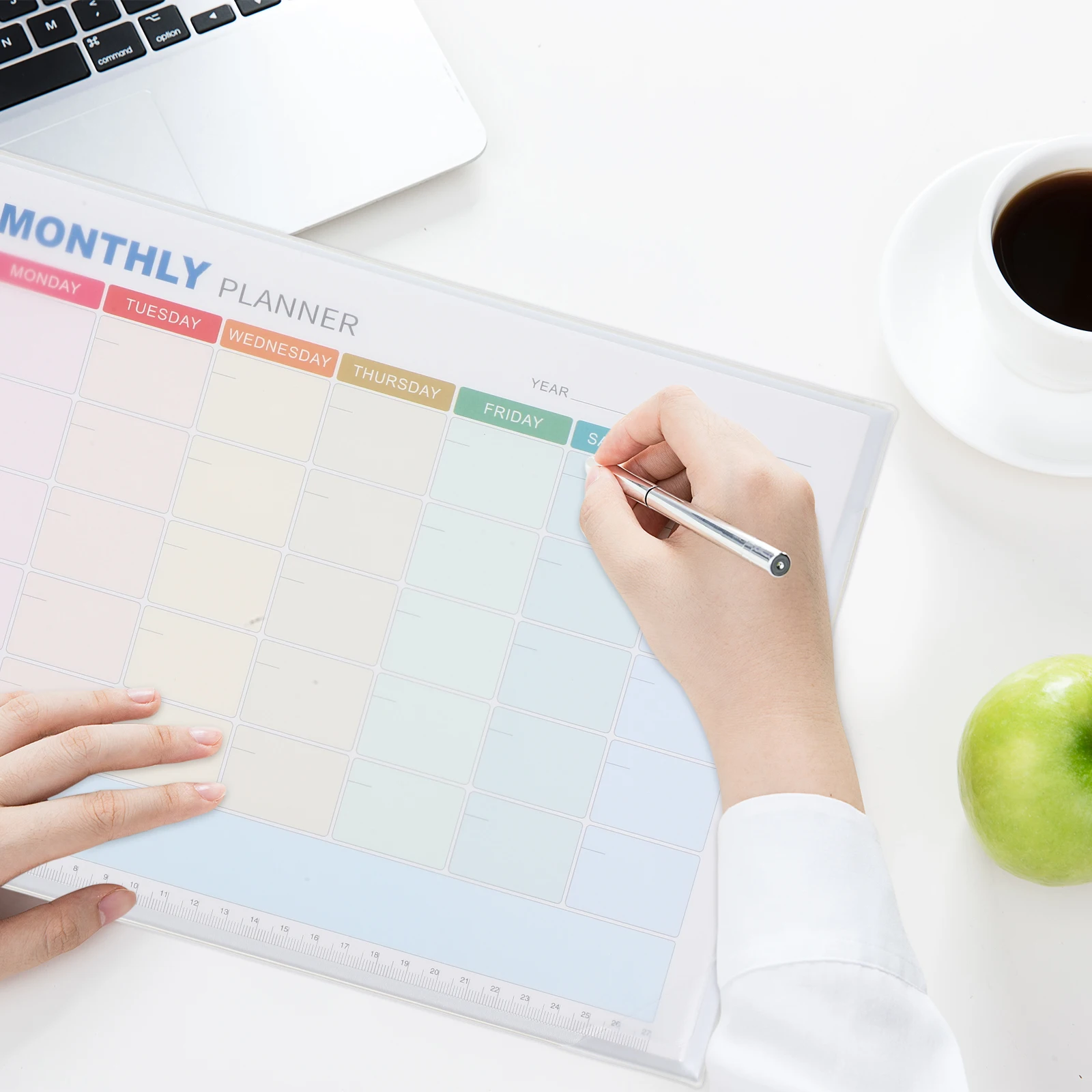 

Monthly Desk Pad A4 English Fillable Monthly Planner Blank Calendar Notebook Fridge Notepad Task Organizer Undated Planning Pad
