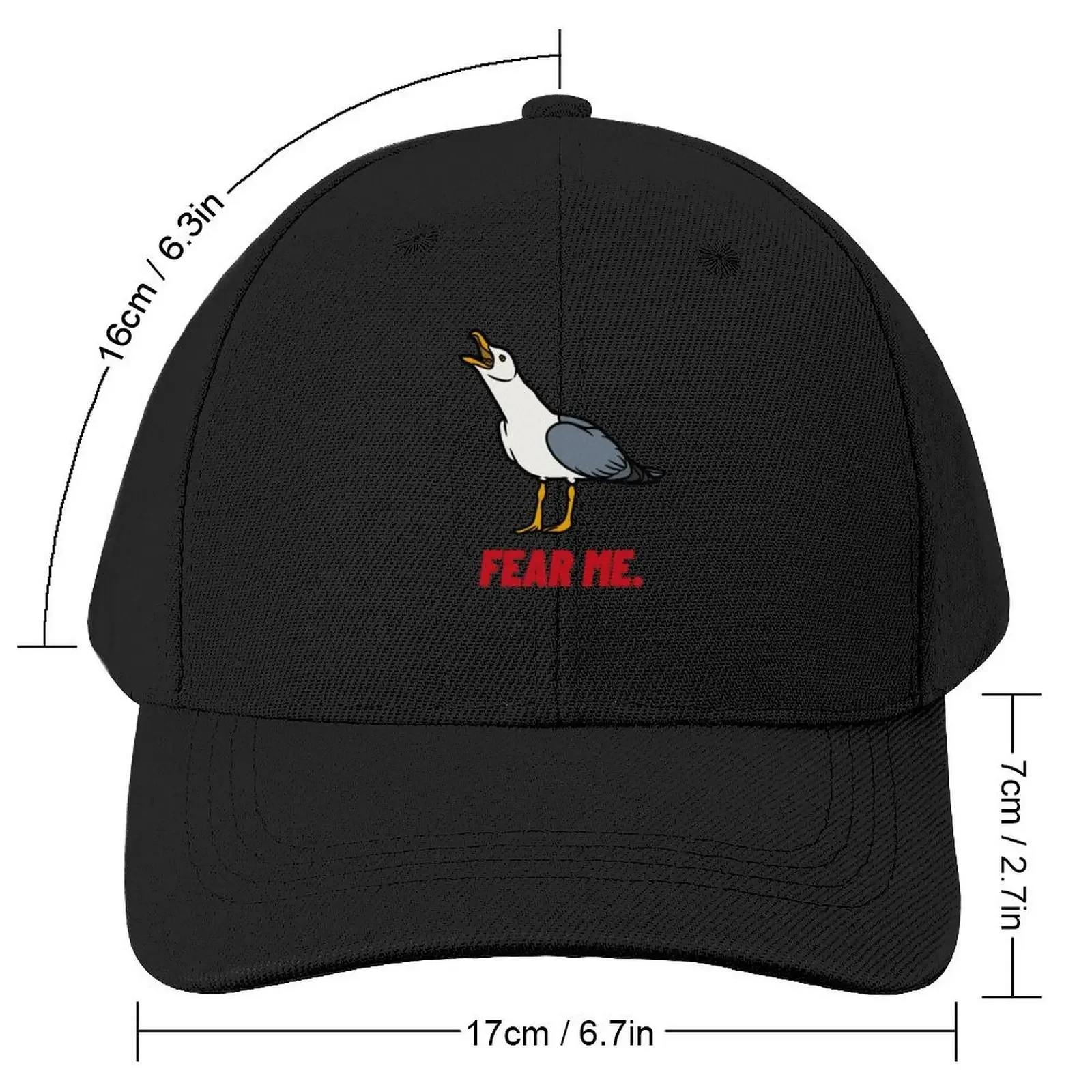 Seagull - Fear Me Baseball Cap hiking hat Kids Hat Designer Hat New In The Elegant Women's Hats Men's