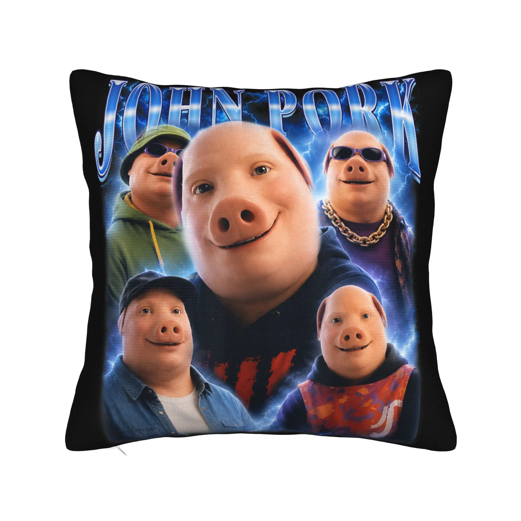 Pillow Case Funny John Pork Meme Vintage John Pork Bootleg Comfy  Pillow Cover For Sofa Bedroom Home Decor Novelty Pillowcases