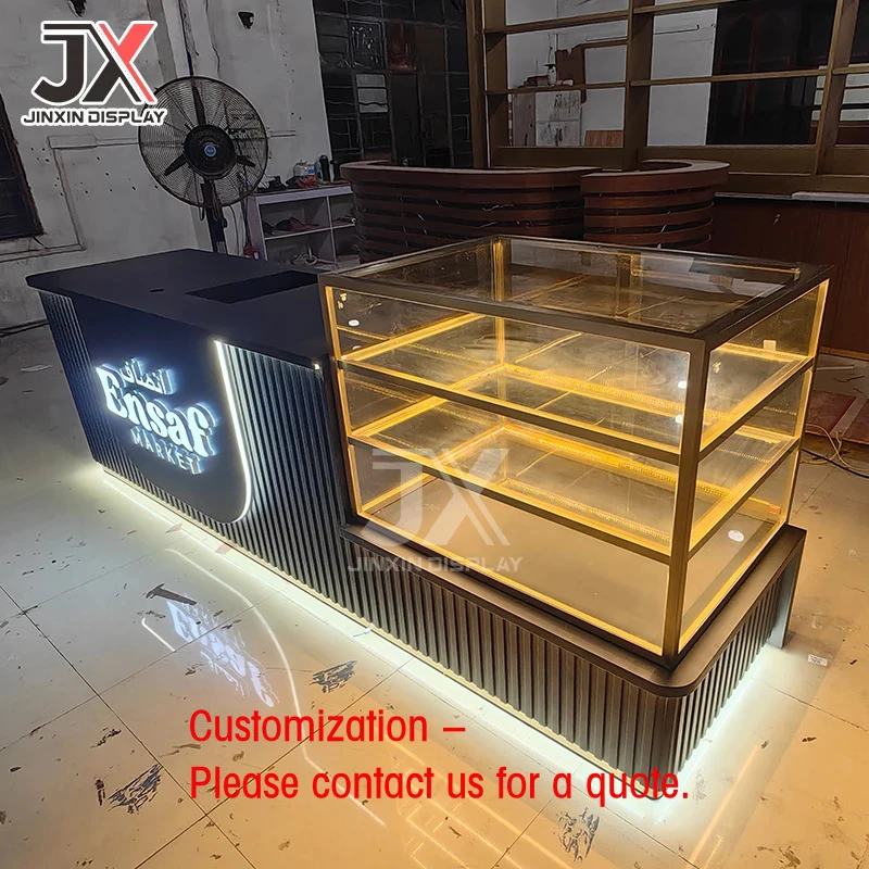 custom.Customizable Factory Furniture Coffee Restaurant Counter Retail Reception Desk Bar Showcase Display Cabinet Sho