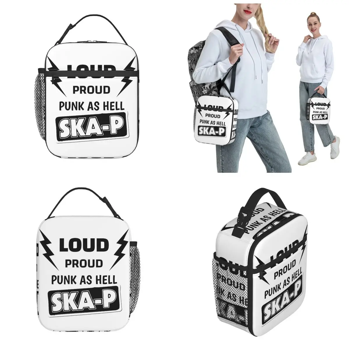 2-tone Ska Proud Punk As Hell Thermal Insulated Lunch Bags for Office Portable Food Container Bags Cooler Thermal Lunch Box