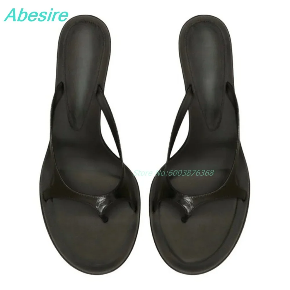 

Clip Toe Thin Heels Shallow Women's Slippers Patchwork Solid Slingback Comfortable Slippers Casual Daily Party Fashion Shoes