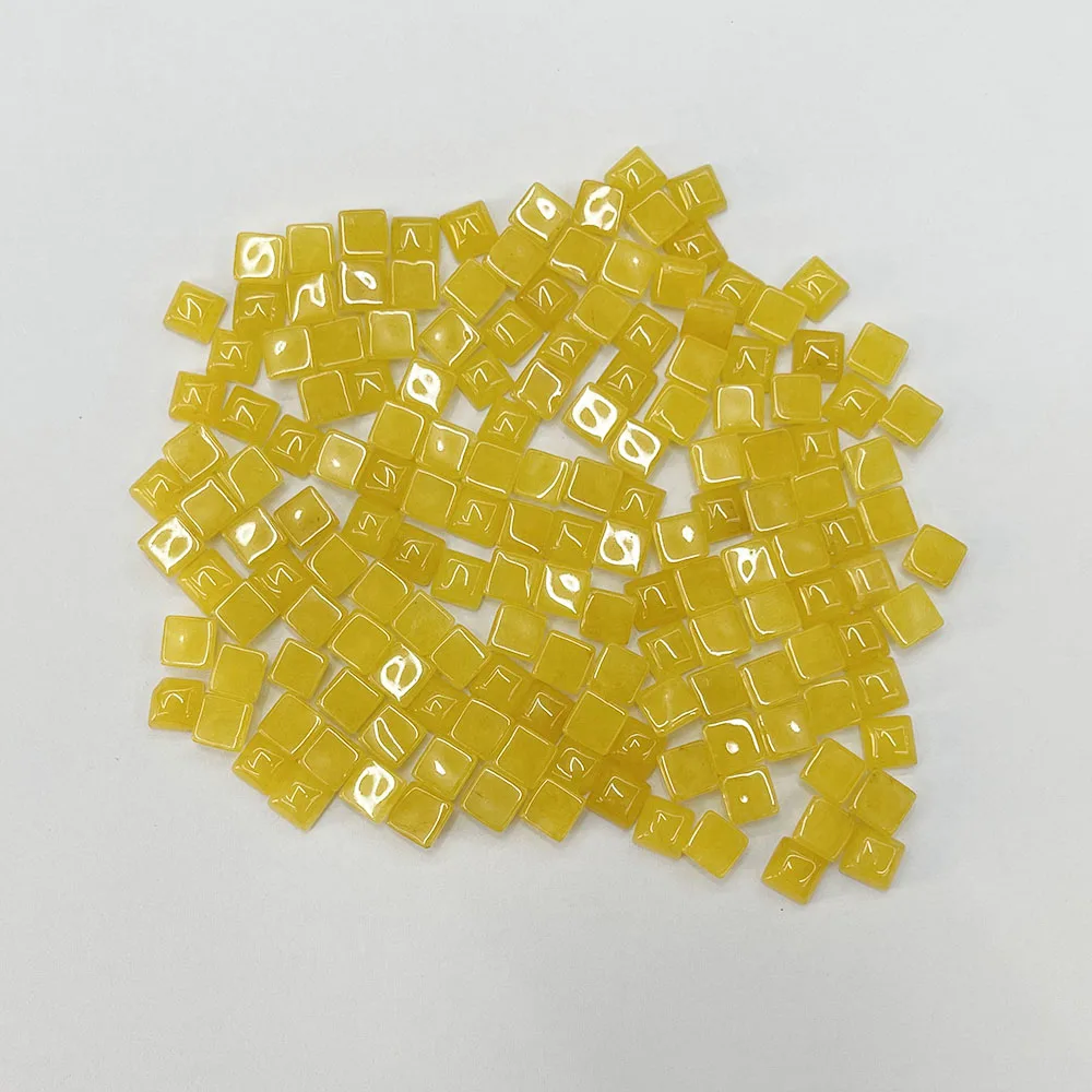

50pc Fashion 6MM Natural Stone Bead Charm square cabochon beads for jewelry making high quality DIY accessories no hole