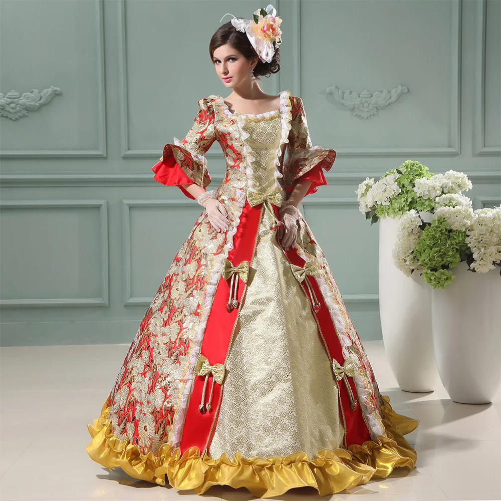 Aangepaste glanzende middeleeuwse Marie vrouwen avondjurken Renaissance Victoriaanse maskerade theater prom partij jurken vestido de noche