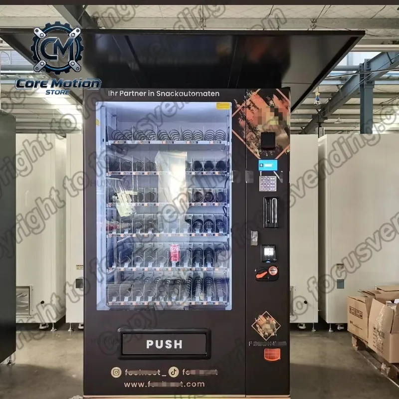 Customized Snacks Drinks Food Water Vending Machine Supermarket Ice Drink Vending Machine With Roof/housetop Protection