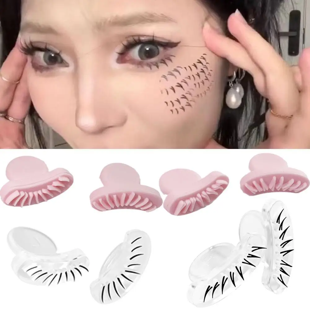 Bottom Lashes Stamp Kit Silicone Lower Lash Clusters Eyelash Realistic Tool Lashes Style Seal Various Extensions False Eyel A6V6