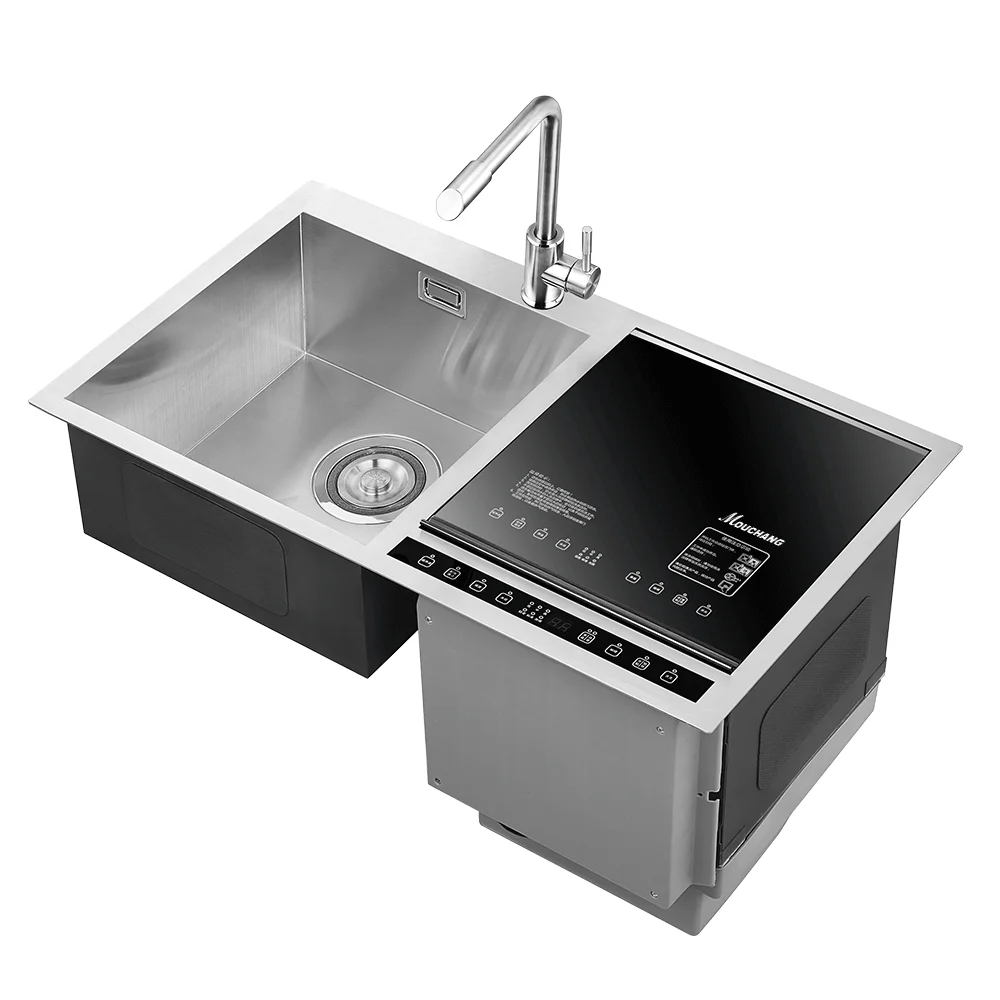 

Best Seller Household Stainless Steel Touch Adjustable Built In Dishwasher With Kitchen Sink