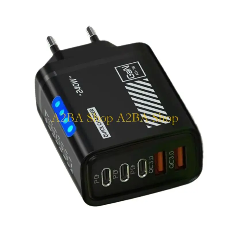A2BA Portable USB C Fast Chargers 240W With LED Compactly Size Charging Hubs