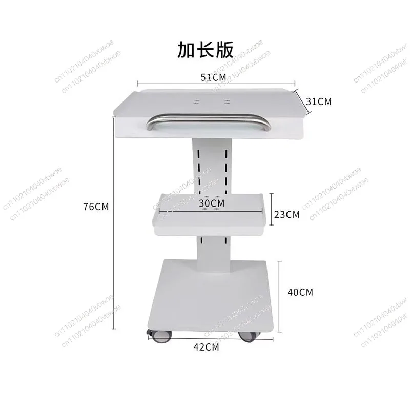 Dental Mobile  Aluminum Alloy Three-layer  Mobile Trolley with Socket Convenient Trolley