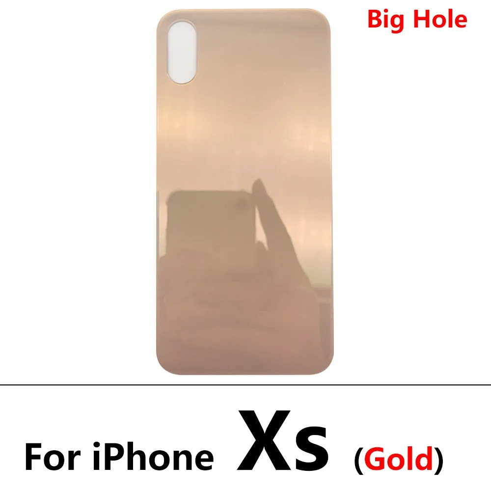 20Pcs/Lot，Big Hole NEW Housing Case Replacement Battery Back Glass Cover with Sticker Repair Parts For iPhone X / XS / XS Max