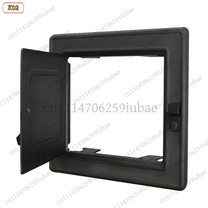 LD_TH 232x212mm Firewood Stove Door Replacement Lockable Chimney Sweep Hatch with Closure Clasp, Replacement Parts
