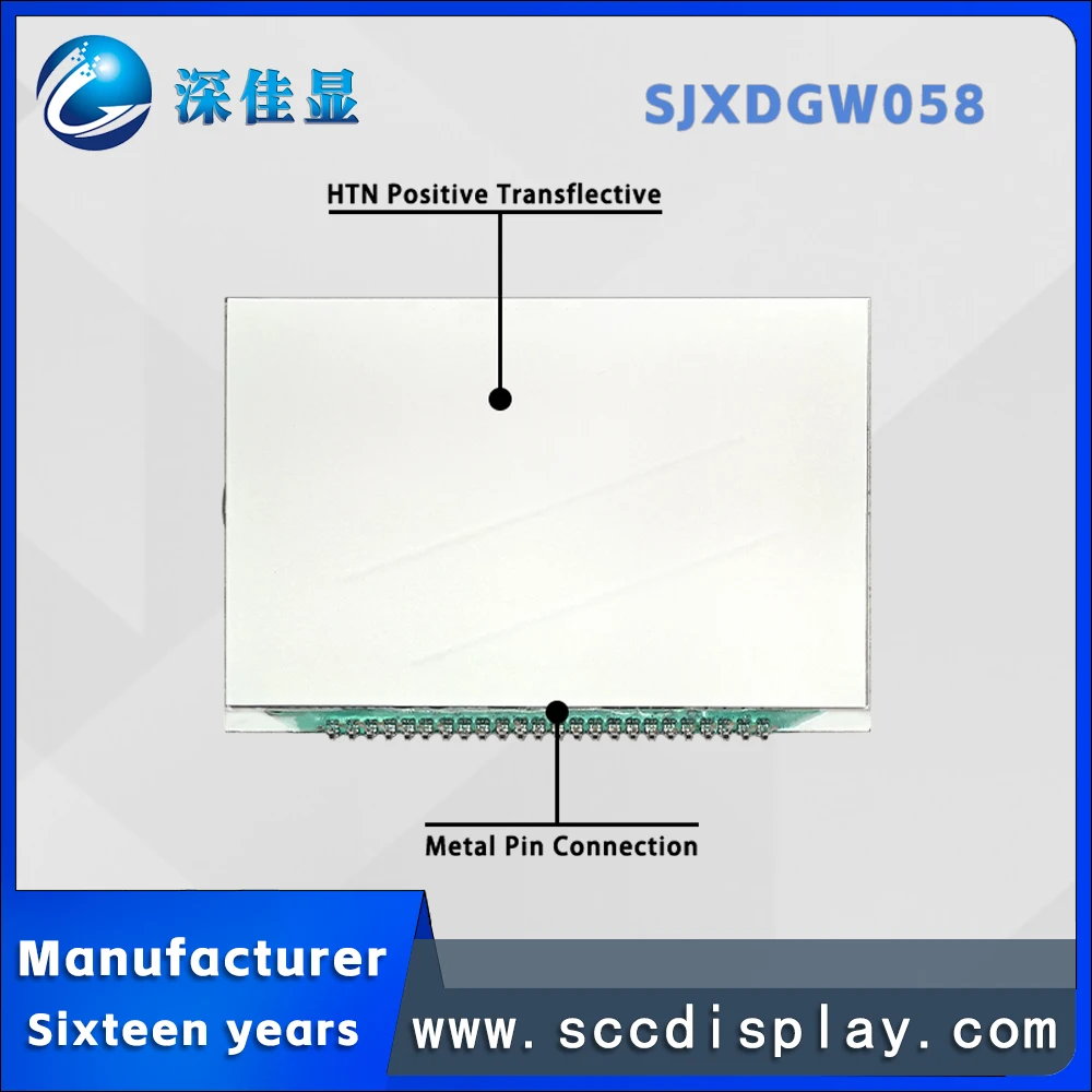 Manufacturer Customize  SJXDGW058 7-segment LCD screen for motorcycle anti glare and low-energy HTN Positive monochrome display