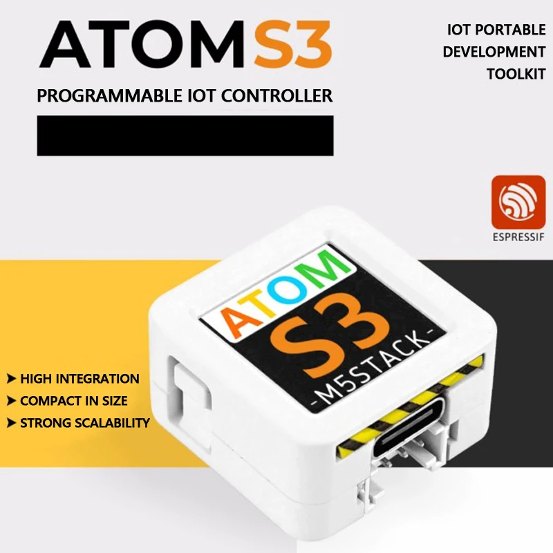 ชุดอุปกรณ์ ATOMS3 M5Stack อย่างเป็นทางการ Dev พร้อมจอขนาด0.85นิ้วตัวควบคุมที่สามารถตั้งโปรแกรมได้ฝังแอปพลิเคชั่น IOT แบบพกพา