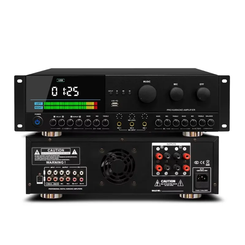 

【Popular】Depusheng K250 250W*2 Power Amplifier Professional Amplifier for Conference Home Theater