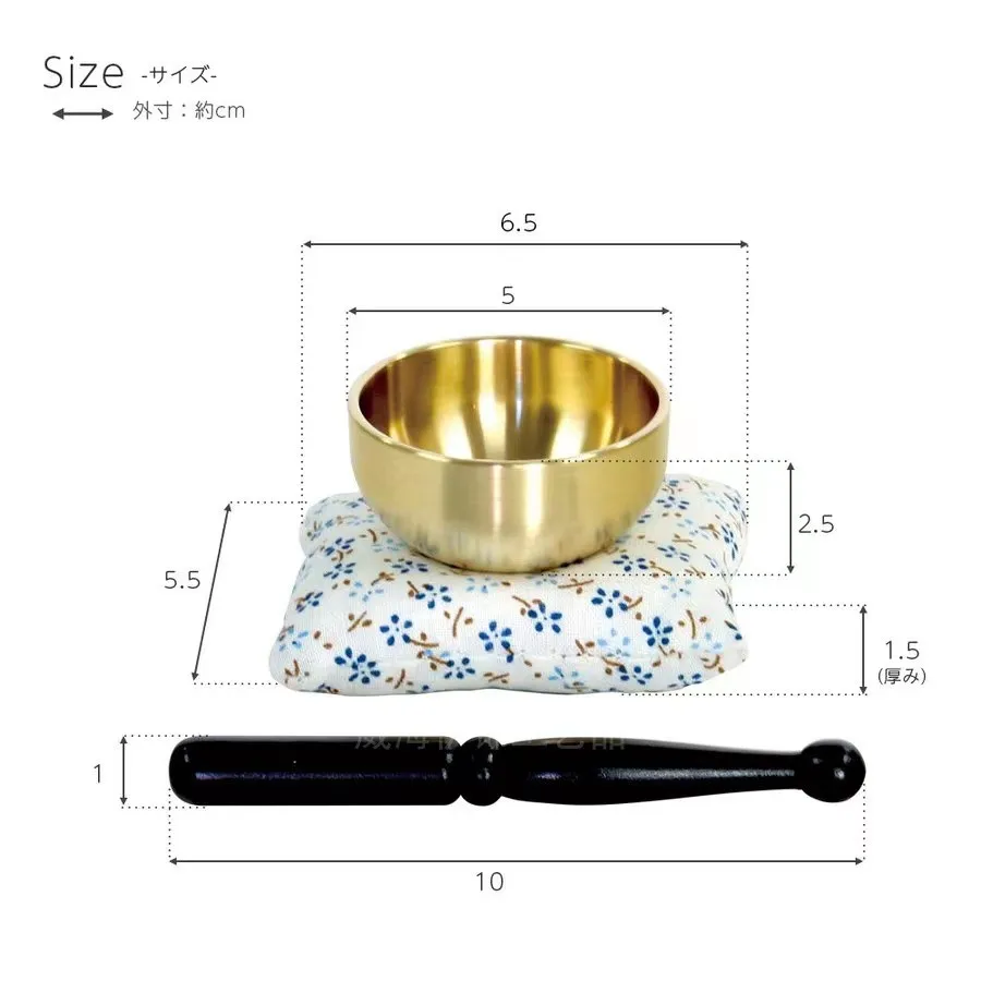 

Pet funeral copper bell bell small animal copper chime set Buddha front memorial supplies