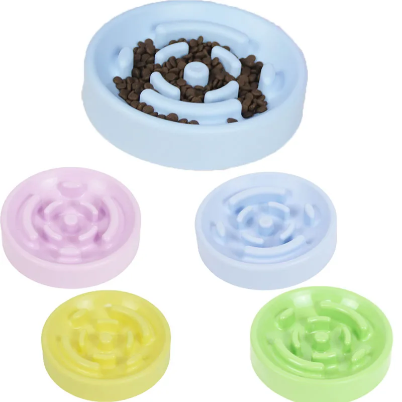 

Round Slow Food Bowl Pet Accessories Supplies Cat Dog Bowl to Slow Eating For Small Dogs Slower Food Feeding Dishes Feeder Bowls