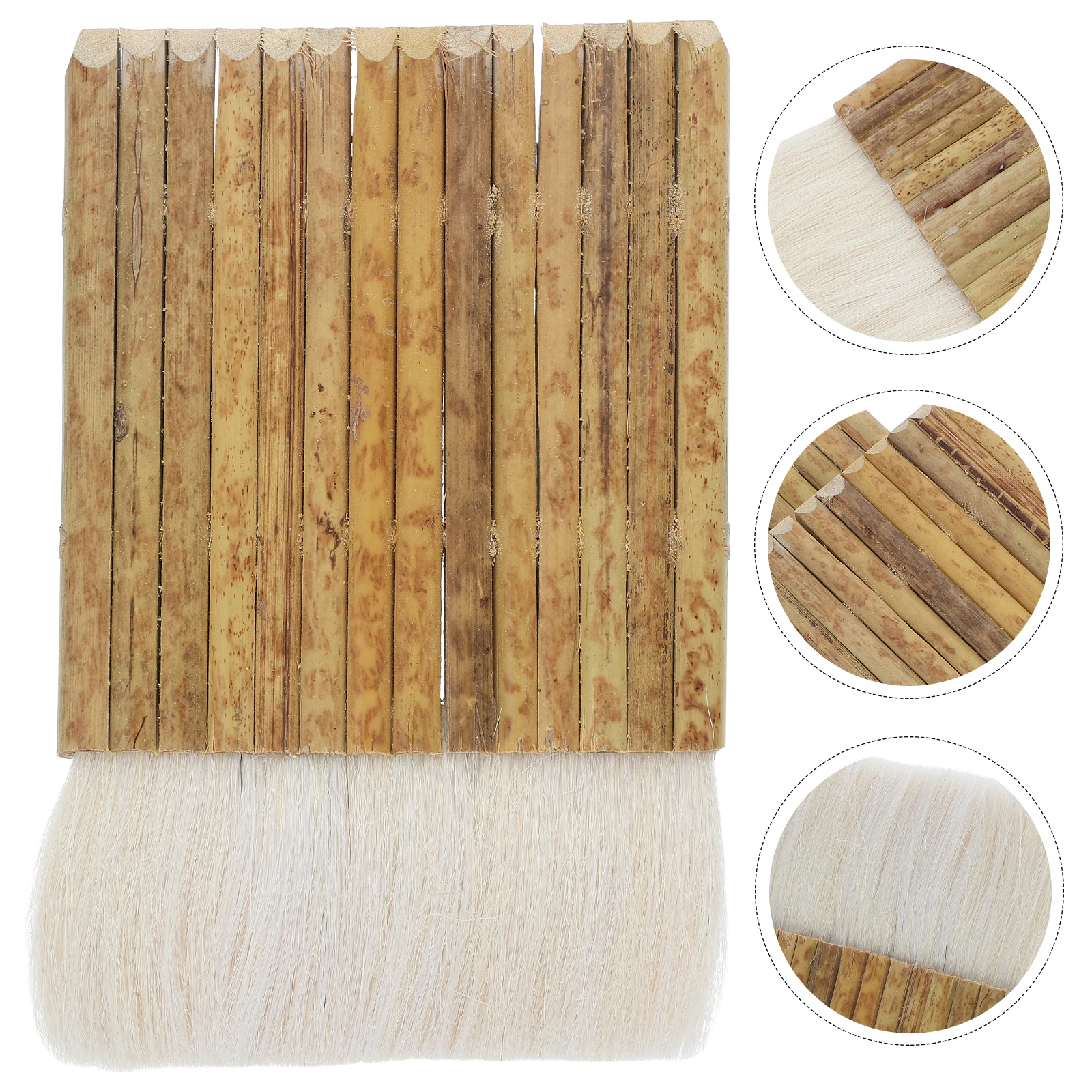 

2pcs Soft Bristle Bamboo Paint Brush Set Ergonomic Handle For Watercolor Oil Painting Easy Clean Art Supplies Household Use