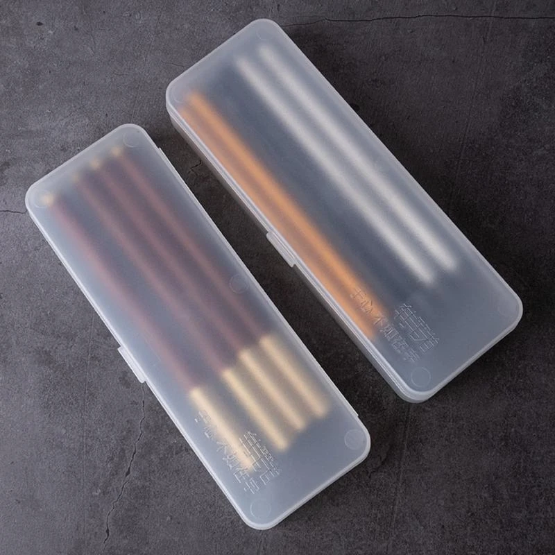 Y5LB Practical Pencil Box Large Capacity Pencil Case Pencil Container Clear Pen Box Desk Organisers School Office Supplies