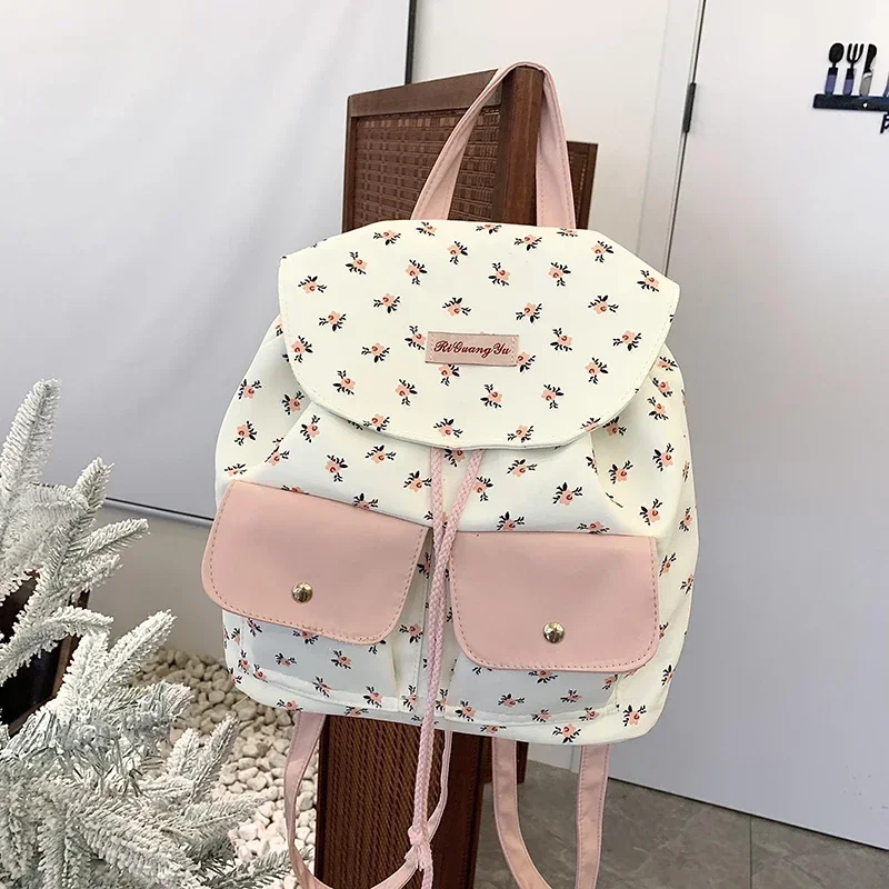 Printing Nylon Sewing Thread Zipper Large Capacity Backpacks Fashion Bags for Women 2024 High Quality Casual Free Shipping