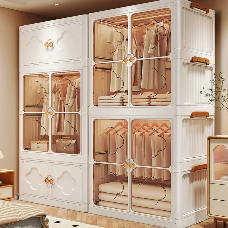 

Children's Wardrobe, Bedroom, Home Cabinet, Toy Clothing Storage Box, Plastic Folding Storage Bins