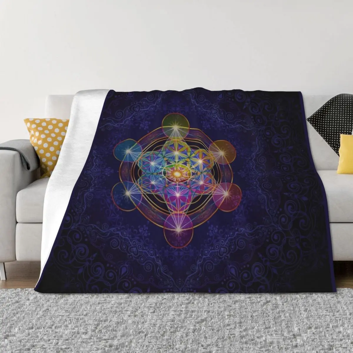 

Metatron's Cube Merkabah Throw Blanket Sofas Weighted Luxury St Softest Blankets