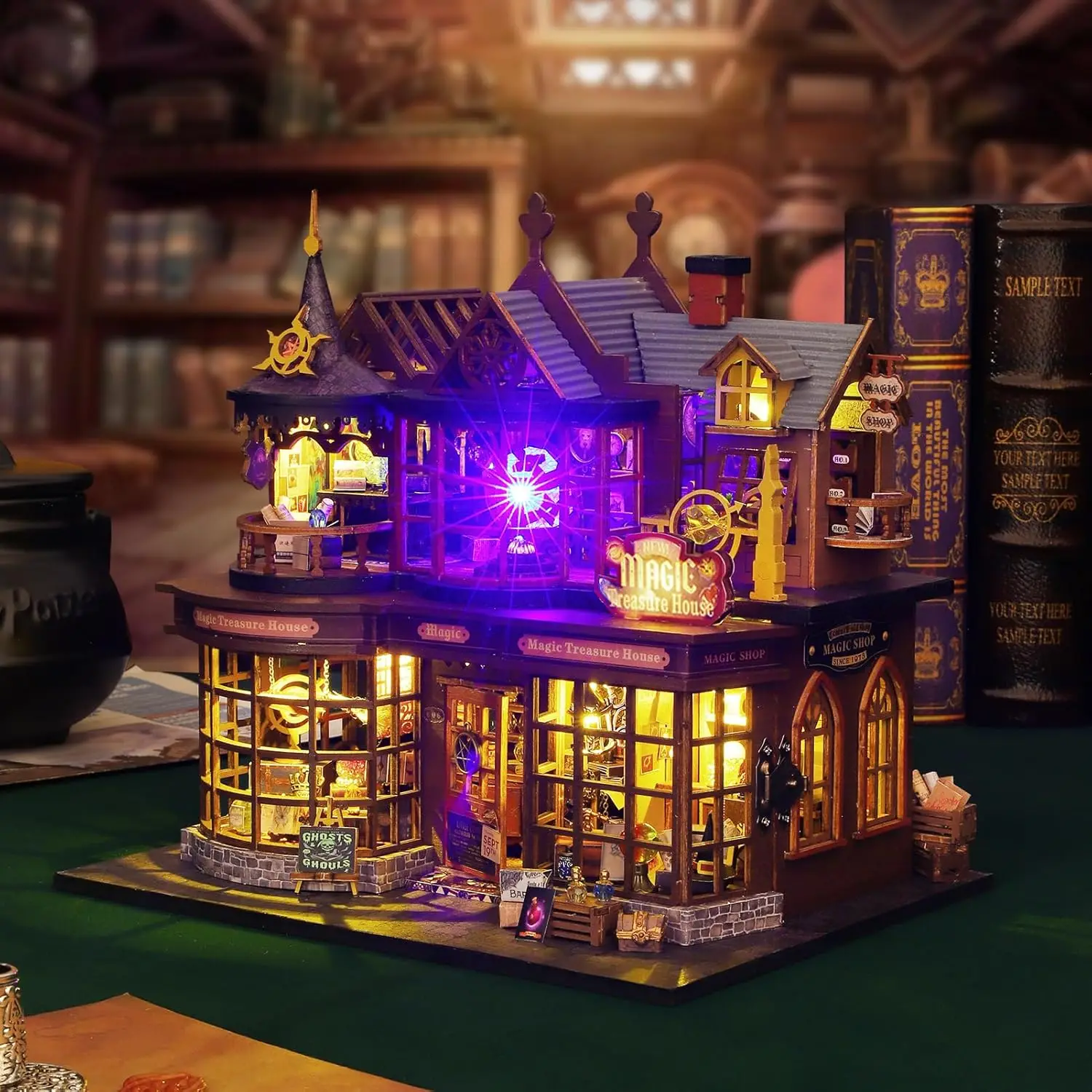 Kit de maison Miniature à monter soi-même, Kit de modèle de petite maison avec porte ouverte, Kit Miniature de maison de poupée en bois pour adultes et adolescents, créatif