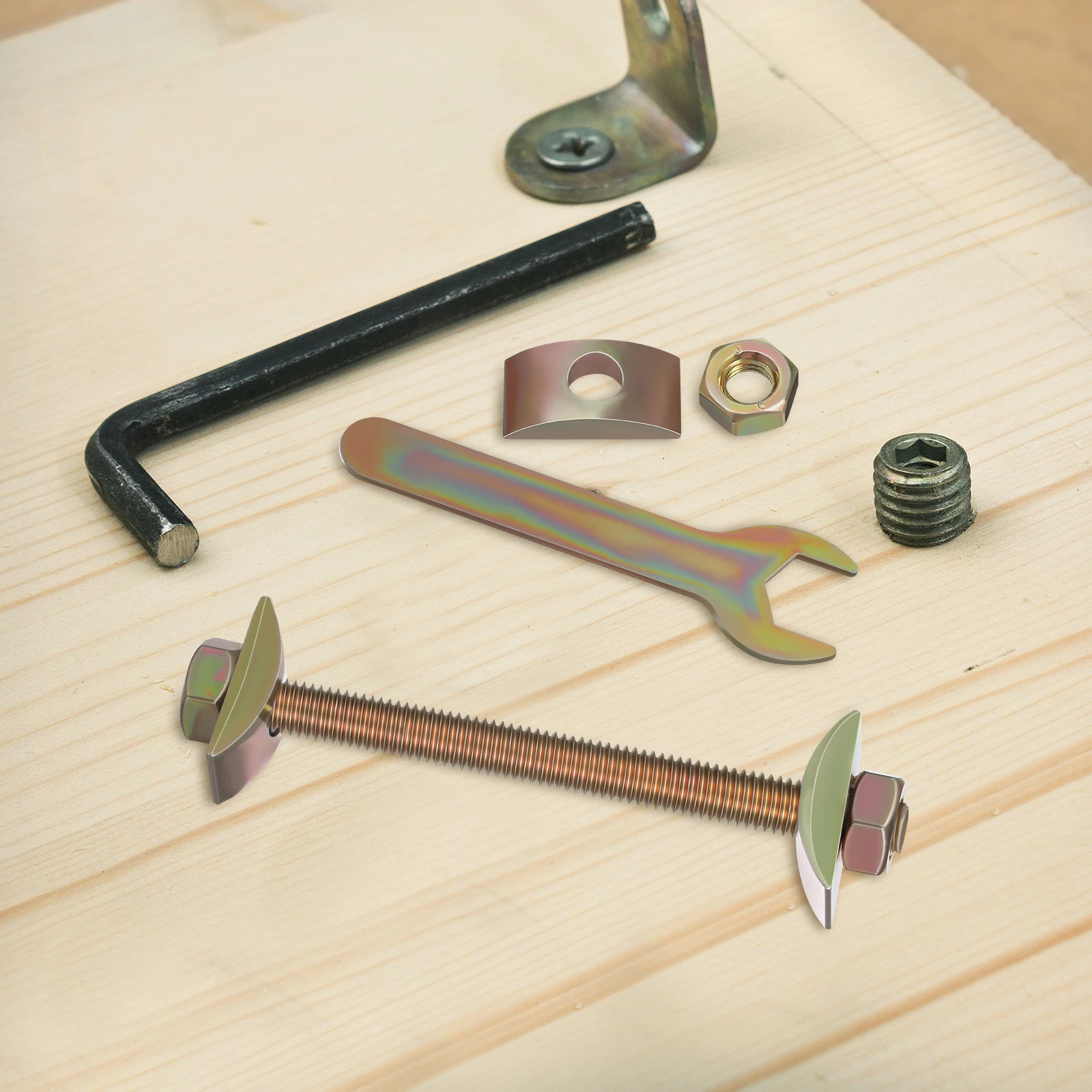 

12pcs M8x100mm Countertop Bolts Furniture Furniture Hardware Parts Hardware Strong Table Connectors Precision Joint Fasteners