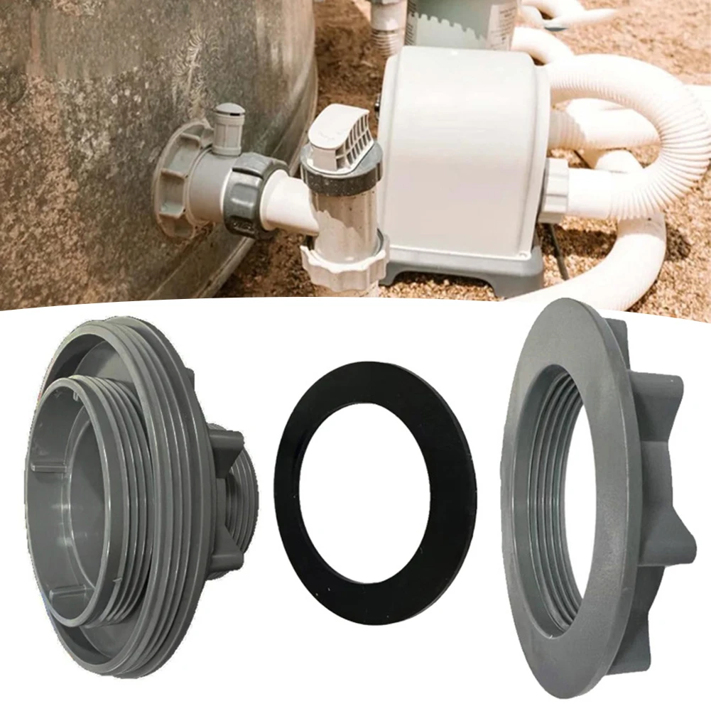 

1 Set Pool Hose Connector Threaded Inlet Strainer Connector Kit For Intex 10744 10256 Swimming Pool Accessories