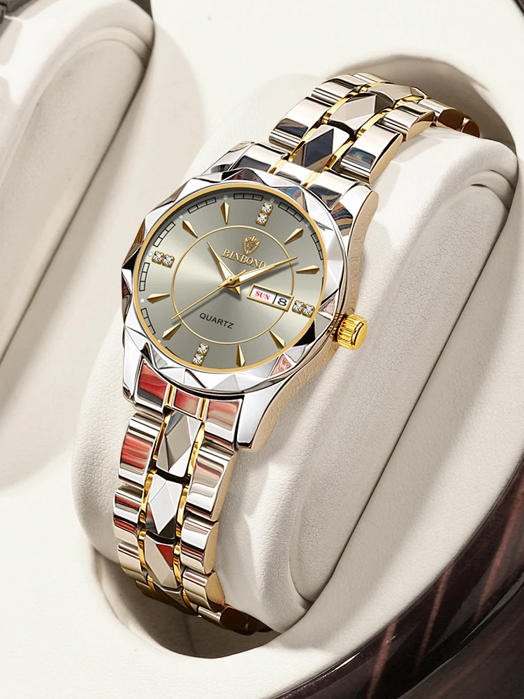 Luxury Watches For Women 2024 New Gold Bracelet Stainless Steel Fashion Waterproof Ladies Quartz Wristwatch Female Clock Gifts