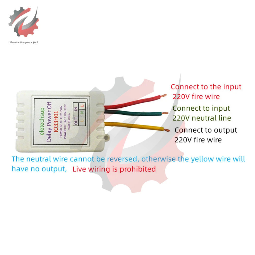 1-480Min Timer Regolabile Disconnetti Delay Controller AC 110V 220V Interruttore Relè Uscita di tensione AC 220V 7A