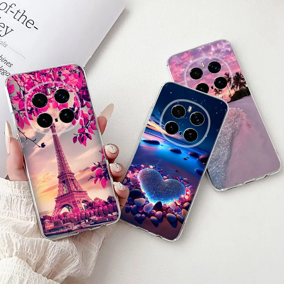 Soft Liquid Silicone Back Cover For Honor Magic 7 Pro Magic6 Lite Magic 5Lite Phone Case Marble Gothic Style Cartoon Clear Coque