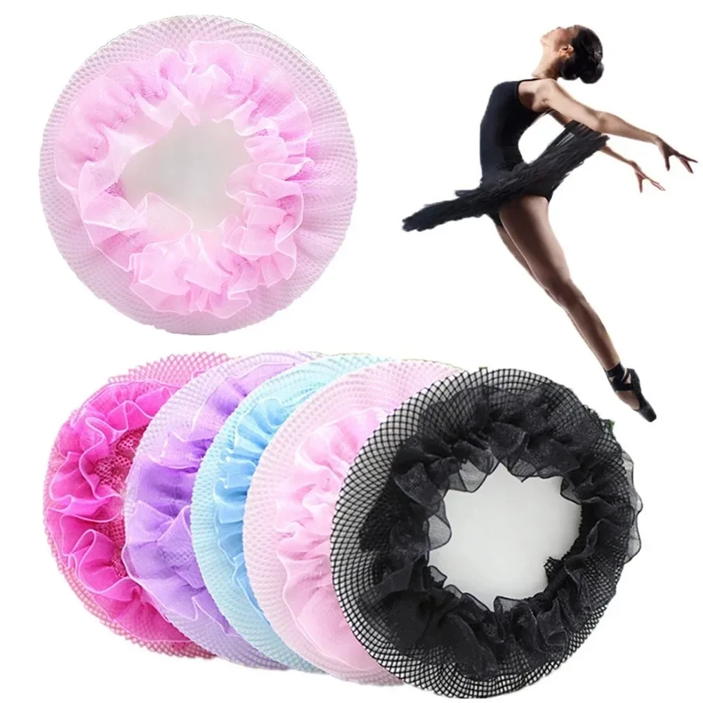 Mooie Bun Cover Snood Vrouwen Haarnetje Balletdans Schaatsen Gehaakte Fanchon Strass Styling Hoofddeksels Accessoires