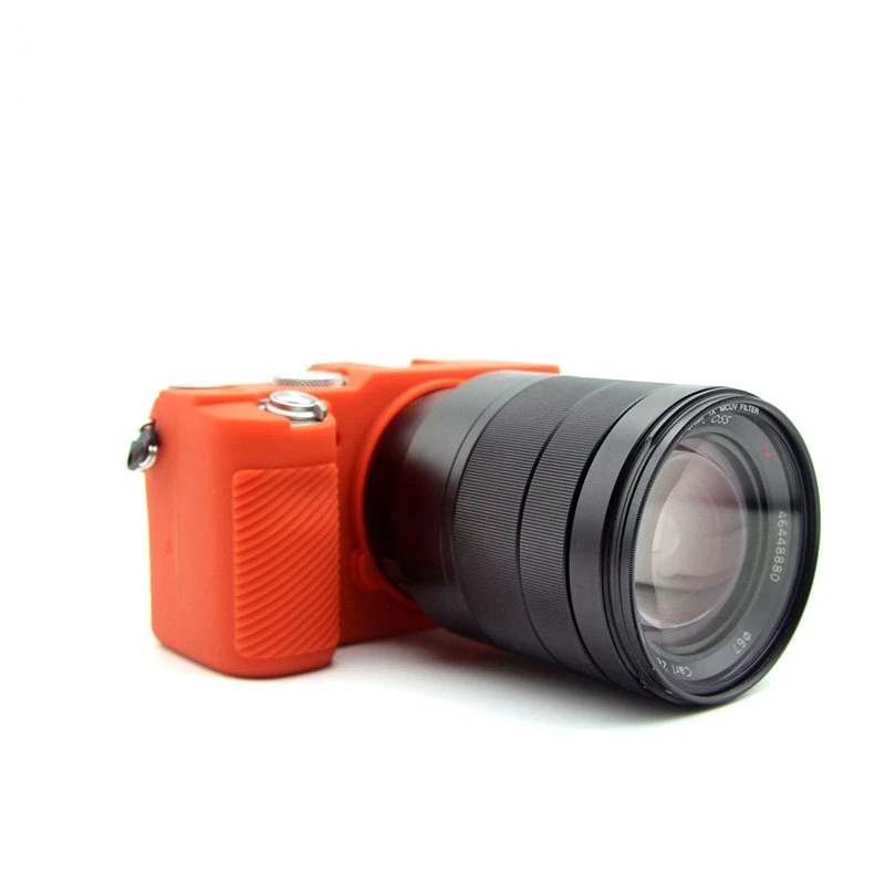 For Sony A7C, silicone casing, wear-resistant body cover and lightweight photography camera bag, + free tempered film
