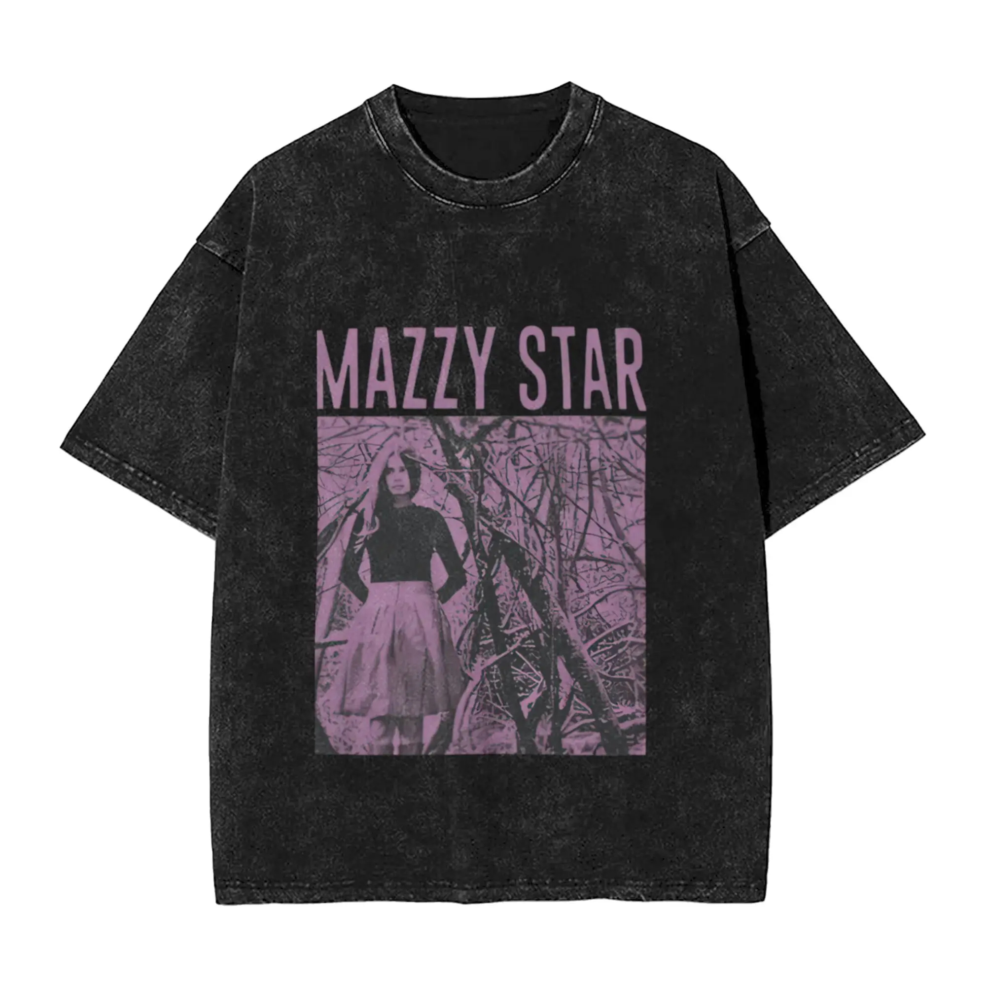 Mazzy Star Hope Sandoval Vintage Classic Chic A Washed T Shirt Men's Women's Oversized Cotton Tees Tops