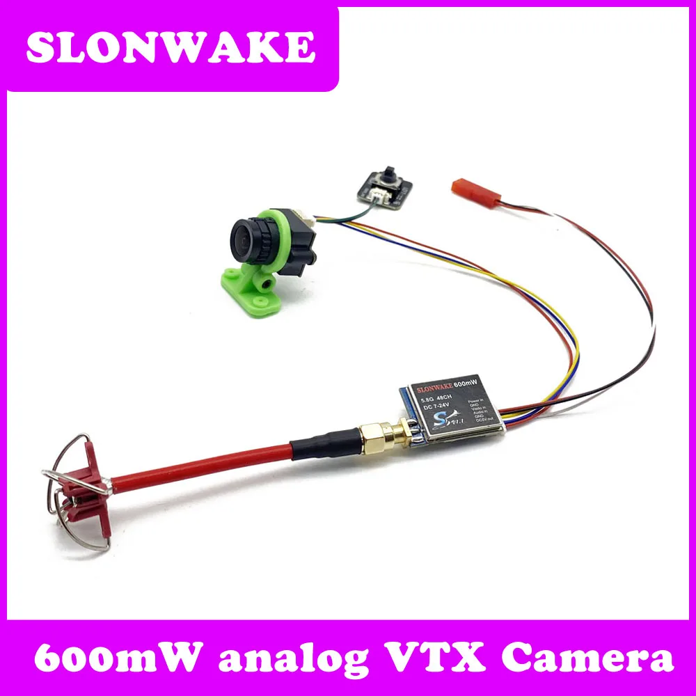 

SLONWAKE 5.8G FPV Set CMOS 1200TVL Камера и 5.8G 48CH 600mW Видео VTX-передатчик для RC Quadcopter Racing Drone Car