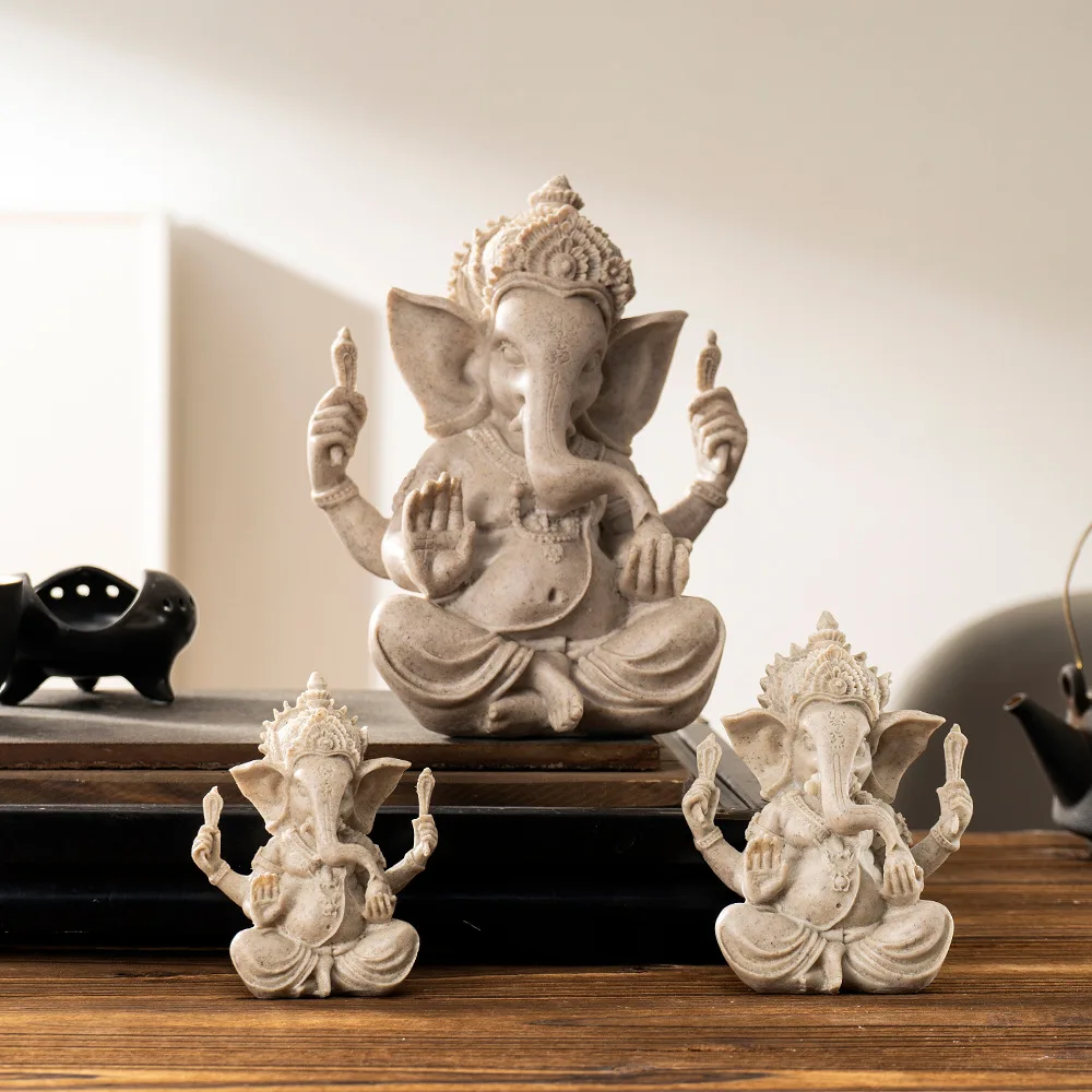 جنوب شرق آسيا غانيشا زخرفة التايلاندية نمط زن الهندي الفيل الله سطح المكتب الحرفية الديكور ديكورات المنزل ديكور المنزل #6